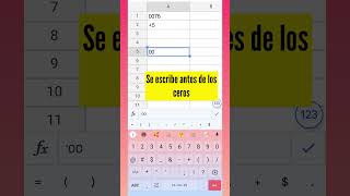 🤳 Escribir ceros al inicio en celdas de una hoja de cálculo de Google | Google sheets  | ⏰ Shorts