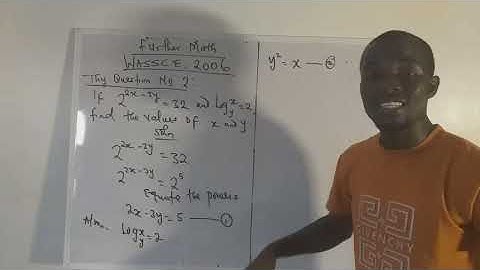 IF 2^(2X - 3Y) AND LOG X BASE Y =2, FIND THE VALUES OF X AND Y. A CASE OF INDICIAL/LOG EQUATION