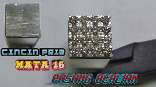 CINCIN STEMPEL PRIA MATA 16 EMAS PUTIH PASANG BERLIAN