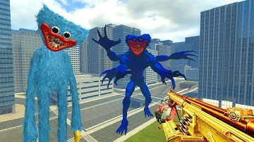 CRAZY HUGGY WUGGY FROM POPPY PLAYTIME FOLLOWS MY EVERY STEP IN THE CITY | GARRY’S MOD