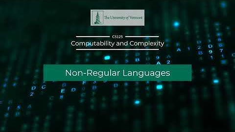 6.1 Non Regular Languages