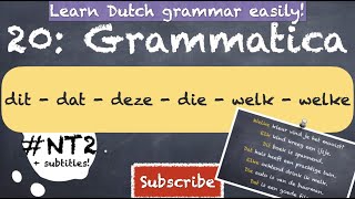 #NT2 🤔 DIT DAT DEZE DIE WELK WELKE ELK ELKE   #learndutch #preposition #grammatica  #nederlands 😄 by @LearnDutch! #NT2 met Frederika 291 views 1 month ago 8 minutes, 4 seconds