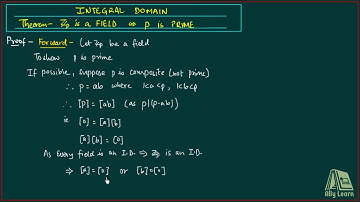 12. Zp is a FIELD iff p is PRIME (in Hindi)