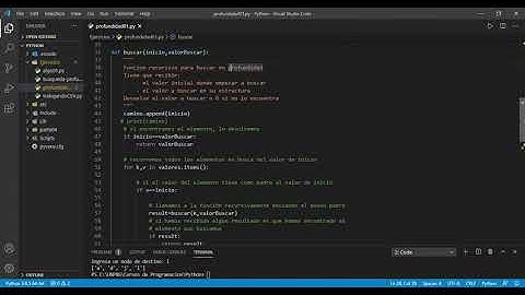 Búsqueda en profundidad en un árbol con python 3