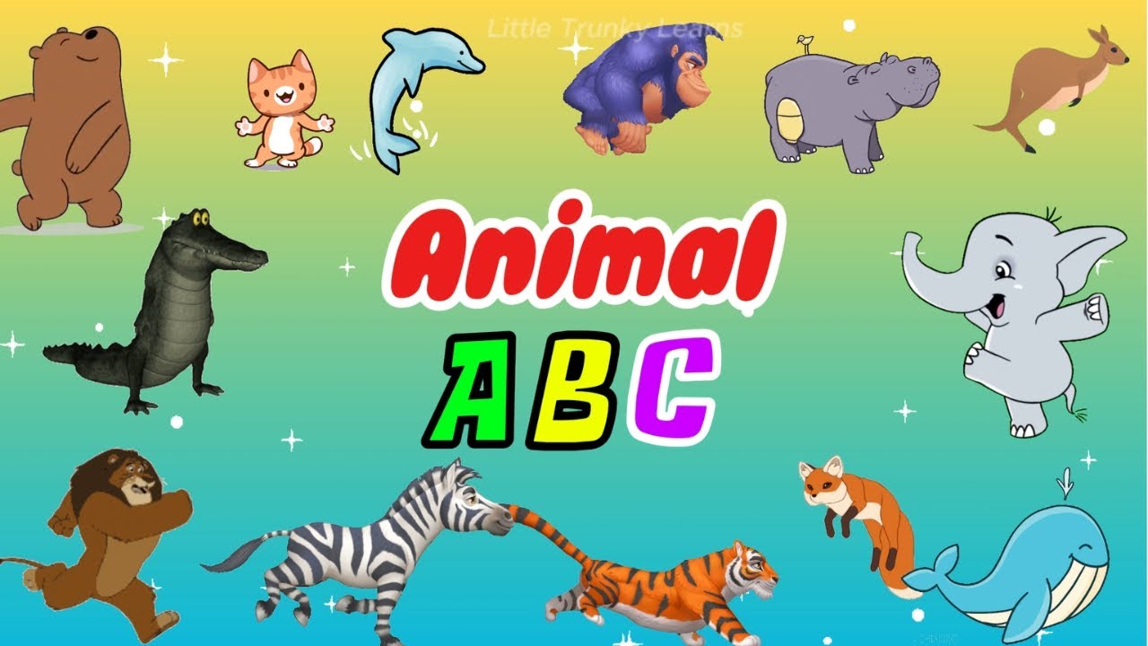 Alphabet ABC Animal Song | Nursery Rhymes | Little Trunky Learns