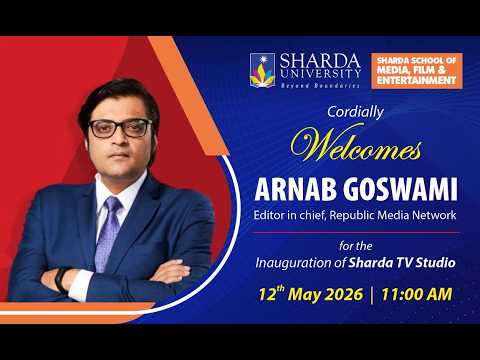 Inauguration of Sharda TV Studio By Arnab Goswami, Editor-in-Chief of Republic TV Network