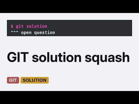 How can I squash commits in git?