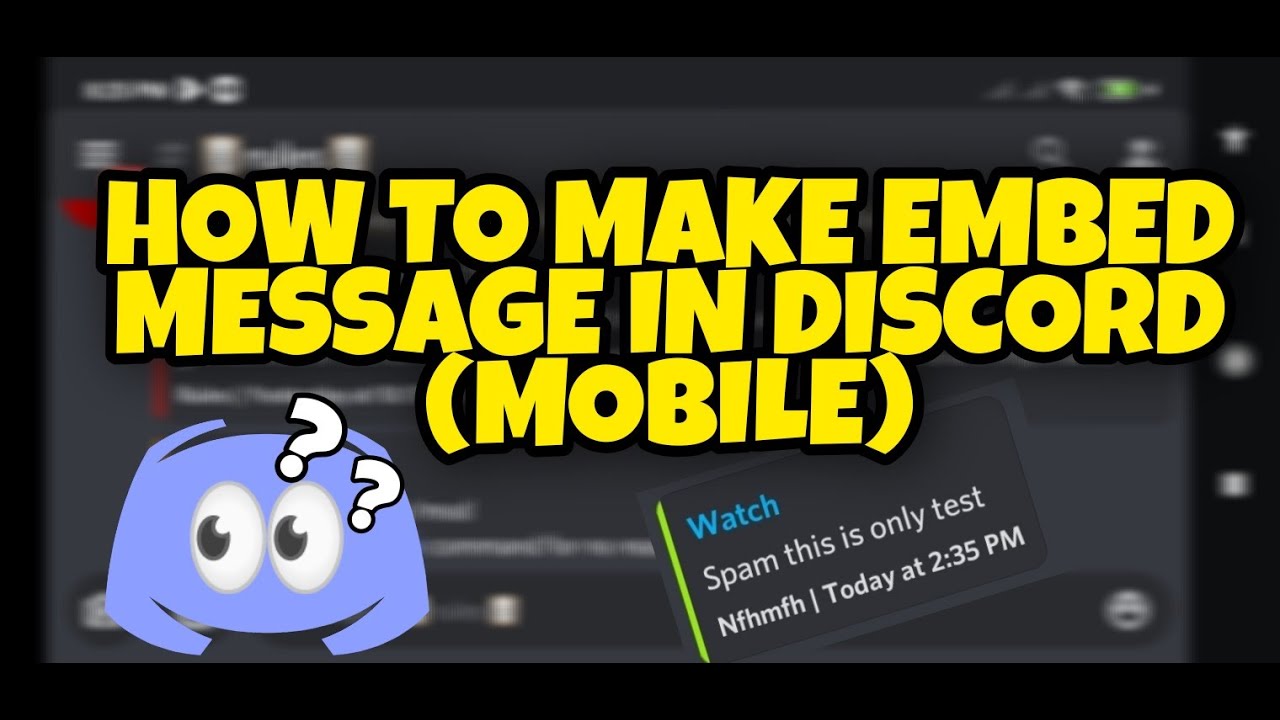 Message embed. Таблица embed discord.