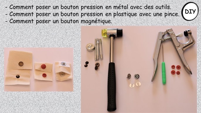 Cours de couture : Poser un bouton à pression en résine 