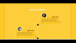 Responsive vertical timeline with animation on scroll using html css and js for beginner