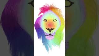 Painting The Pride of the Lion Photoshop Speedpaint #art #digitalilustration #shorts