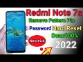 Redmi Note 7s Hard Reset |  Pin Password Remove | Hard reset Done100% |