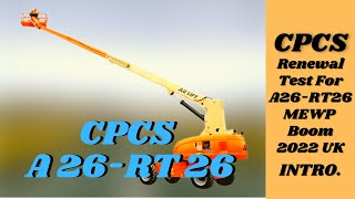 Full CPCS A26 MEWP Boom: RT26 Revision & Blue Card Renewal Guide Guide