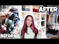 DIY CLOSET ORGANIZATION HACKS on a BUDGET// Activewear Hoarder Declutters Marie Kondo Style