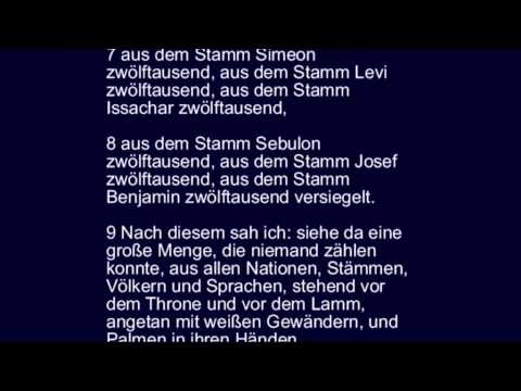 Offenbarung 7 - die Versiegelten und die nicht zu zhlende Menge - Gott wird ihre Trnen abwischen