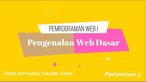 Teori Pemrograman Web I #1