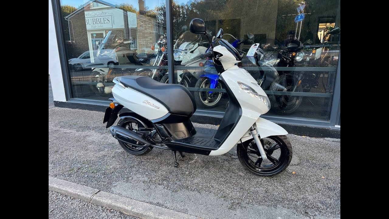 PEUGEOT KISBEE 50 WHITE 2019 QUICK START UP AND REVIEW 