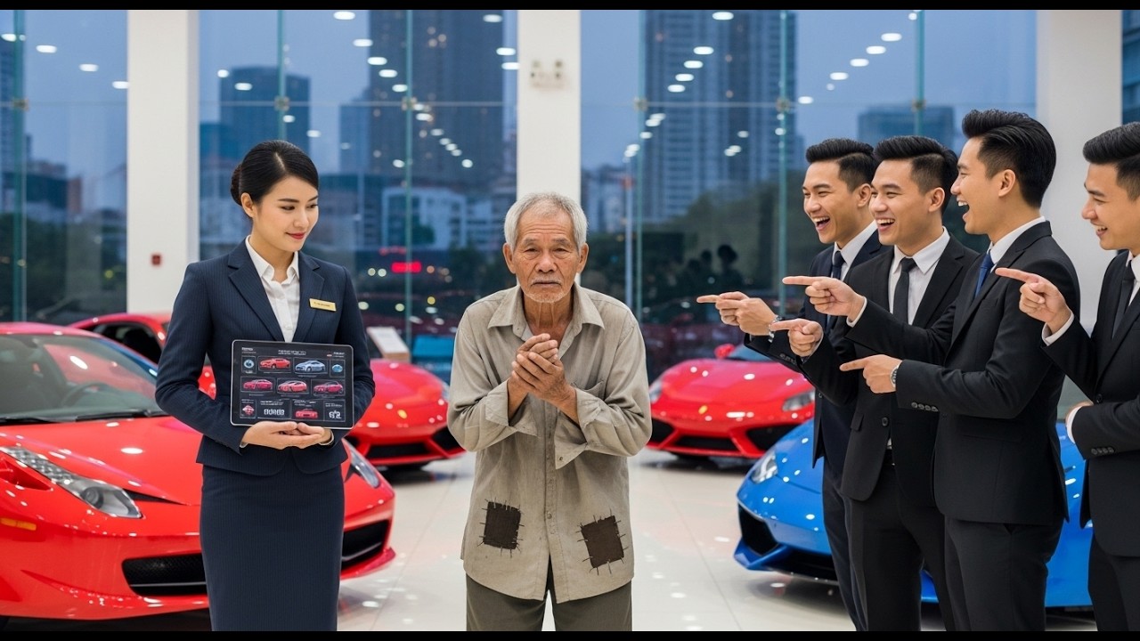 Ông lão bị cười nhạo giữa showroom xe sang, không ai ngờ vài phút sau mọi ánh mắt đều phải đổi hướng