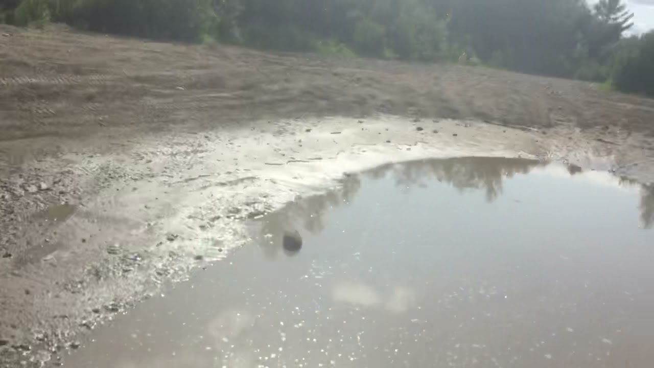 Got up to 3rd gear and powered through a puddle