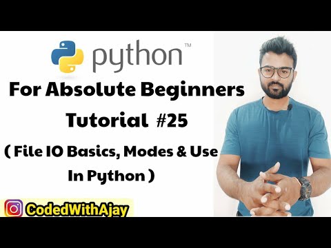 Python File IO Basics | Python Tutorials For Absolute Beginners In Hindi #25