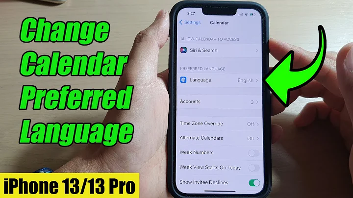 iPhone 13/13 Pro: How to Change Calendar Preferred Language