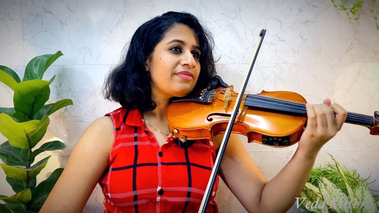 Pookal Pookkum Violin Cover Madrasapattinam Veda Mithra YouTube