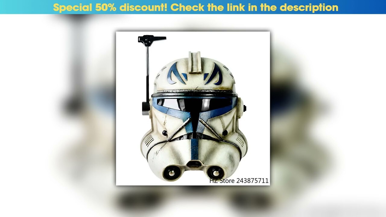 Hot Picks Captain Rex Helmet Phase 2 Mask Full Head Size Stormtrooper Mask for Halloween Cosplay he