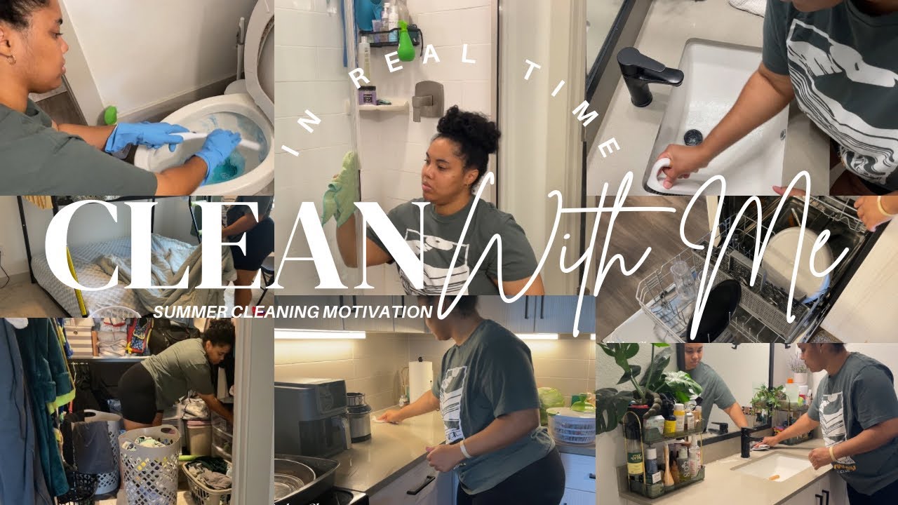 45min Clean With Me *in real time* 🌱| Summer Cleaning Motivation ☀️| IT’S JASMINE DÉSIREE