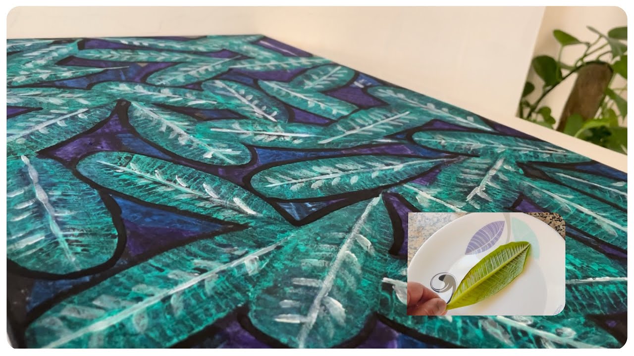 Beautiful Leaves Print Wall Decor/Leaves Painting Tutorial leaves 