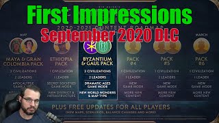 Civilization 6: First Impressions - September 2020: Dev Update - New Frontier Pass - Reaction Video!