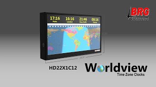 HD22X1C12 Worldview Time Zone Clock by BRG Precision Products