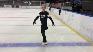 Learn to Skate USA: two foot turns clockwise and counter clockwise on the line/not moving Basic 2