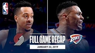 Full Game Recap Trail Blazers Vs Thunder Paul George & Russell Westbrook Combine For 65 Points