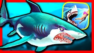 GREAT WHITE SHARK - Hungry Shark World - Part 9 - BIGGEST SHARK IN THE GAME?! (iPhone Gameplay)