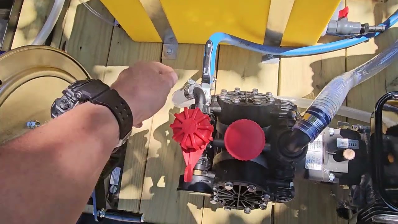 gas powered soft wash pump operation