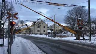 Level Crossing, Bockasjögatan, Borås, Västergötland, Sweden