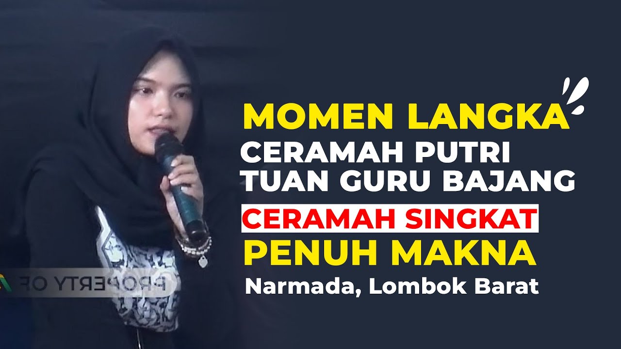 Momen Langka Ceramah Singkat Kak Zahwa Putri Tuan Guru Bajang Youtube