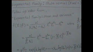 Exponential Family: Multinomial Distribution (fixed n)