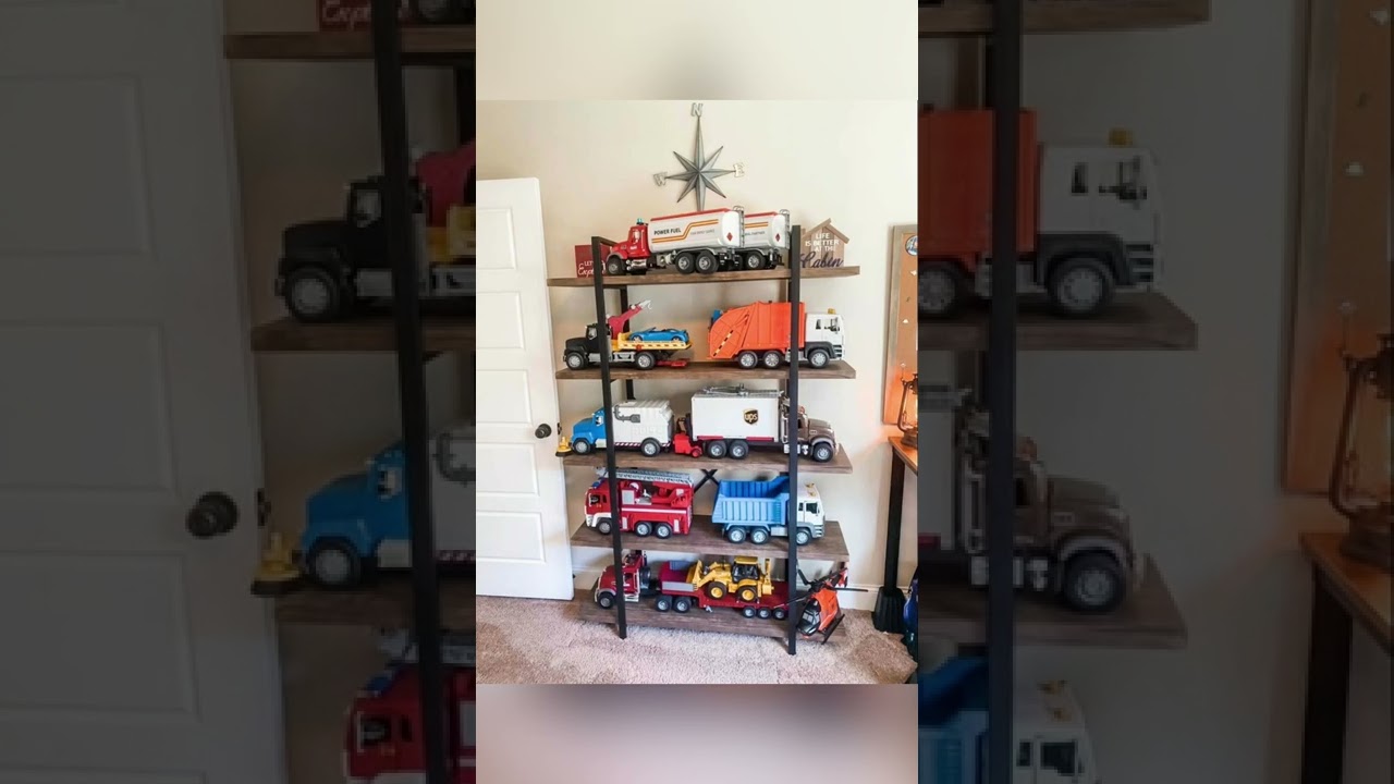 Wall Decorating With Toy Cars,Kids Storage And Organization Ideas 