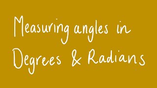 Measuring angles in degrees and radians | Unit 1 and 2 VCE Maths Methods