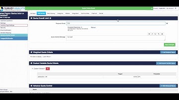 Survey Analytics Version 6.3: Advanced Quota Options
