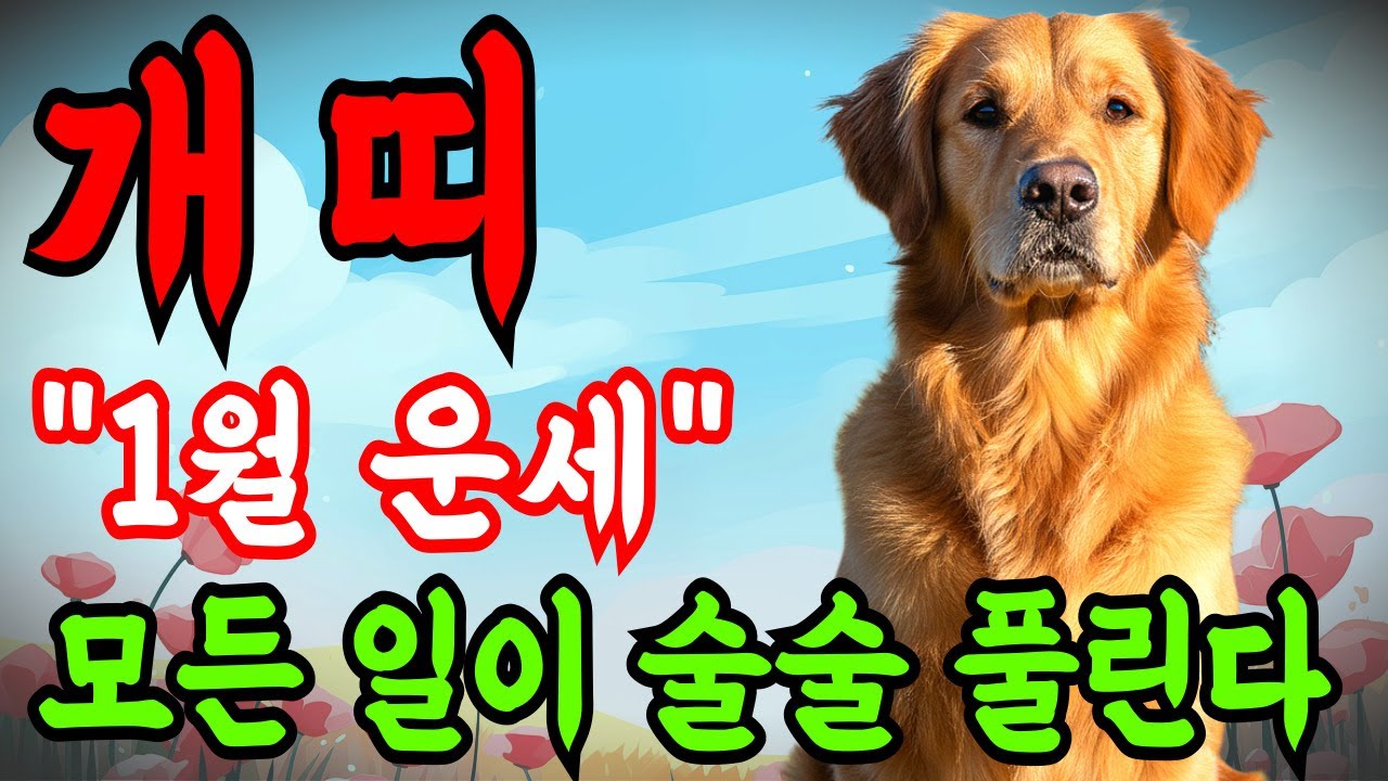 개띠 1월 운세 | 돈복이 시작되는 순간의 선택