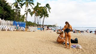 HAWAII PEOPLE | Walking Waikiki Beach | Honolulu Island of Oahu #waikiki #travelvlog #walkingtour