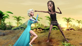 MOMO vs Frozen Elsa (EPIC BATTLE)