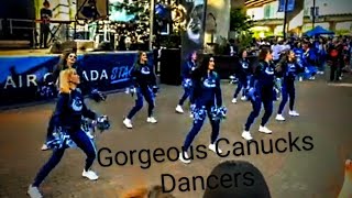 Gorgeous VANCOUVER CANUCKS DANCERS ! #Live footage ROUND 2 May 10 24 #vancouvercanucks #viral