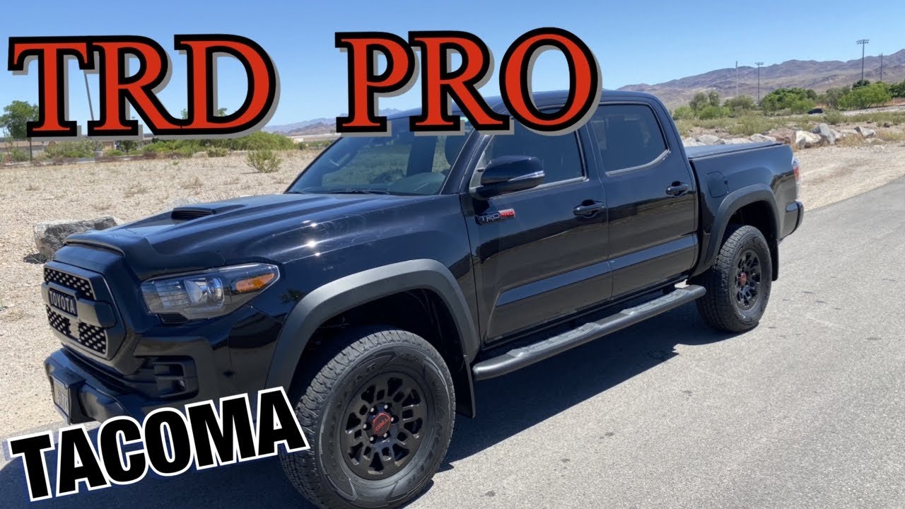 2019 Toyota Tacoma TRD PRO black on black - YouTube