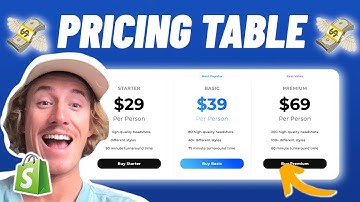 Build a Stunning Pricing Table on Shopify in 2024 - No Code Tutorial
