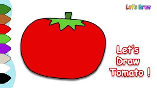 Lets Draw Tomato Easy Drawing And Coloring