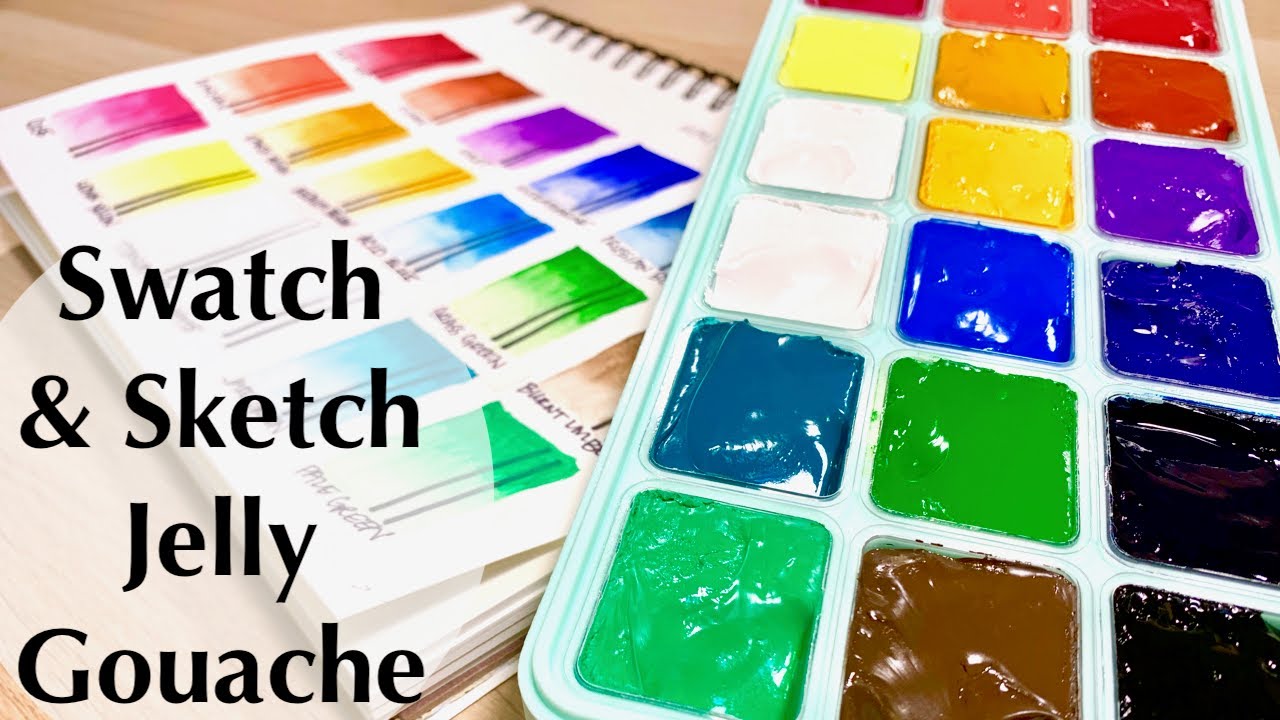 Swatching and Sketching With MIYA HIMI Jelly Cup Gouache Paint - YouTube