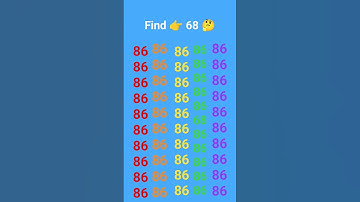 find the number 68 🤔#shorts #viral #quiz #tedrush